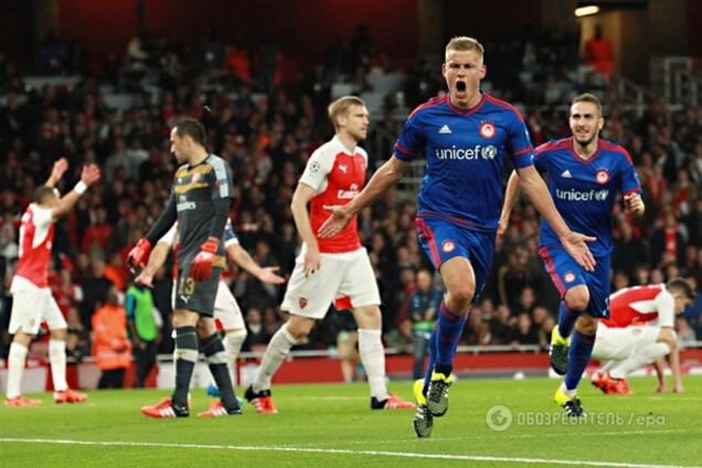 Арсенал - Олимпиакос - 2-3: видео-обзор матча