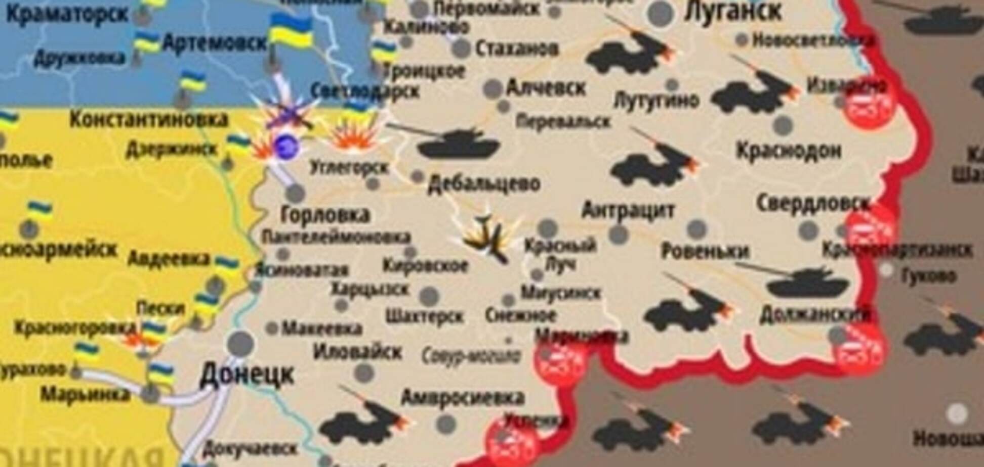 У Порошенко рассказали о провокациях террористов: карта АТО