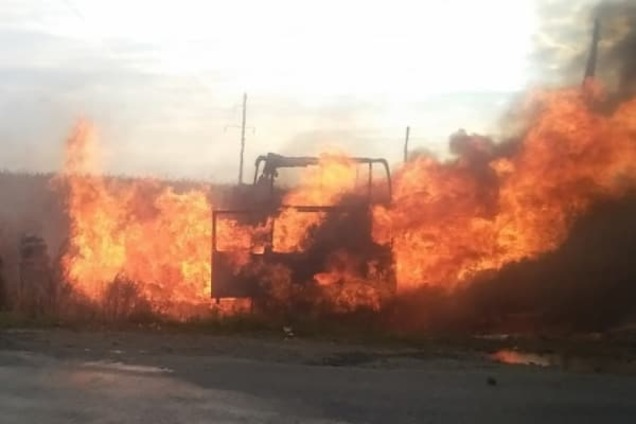 На Полтавщине произошло 'огненное ДТП': фото с места аварии