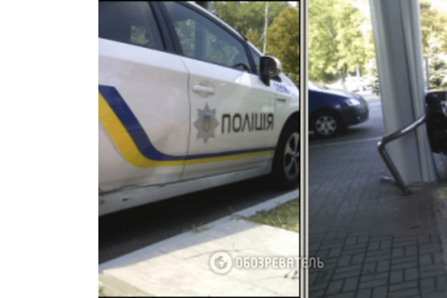 В Киеве 'помятого' водителя проверяли 'помятые' полицейские: фотофакт
