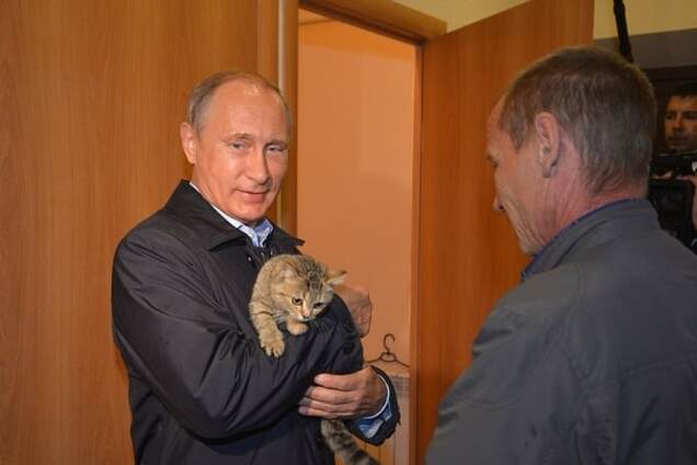 Кремль показал Путина с кошкой: опубликовано фото и видео