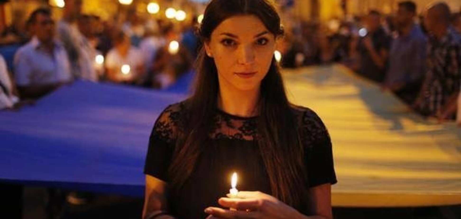 У Неаполі люди, схвильовані героїчною загибеллю українця, вийшли на марш: фотофакт
