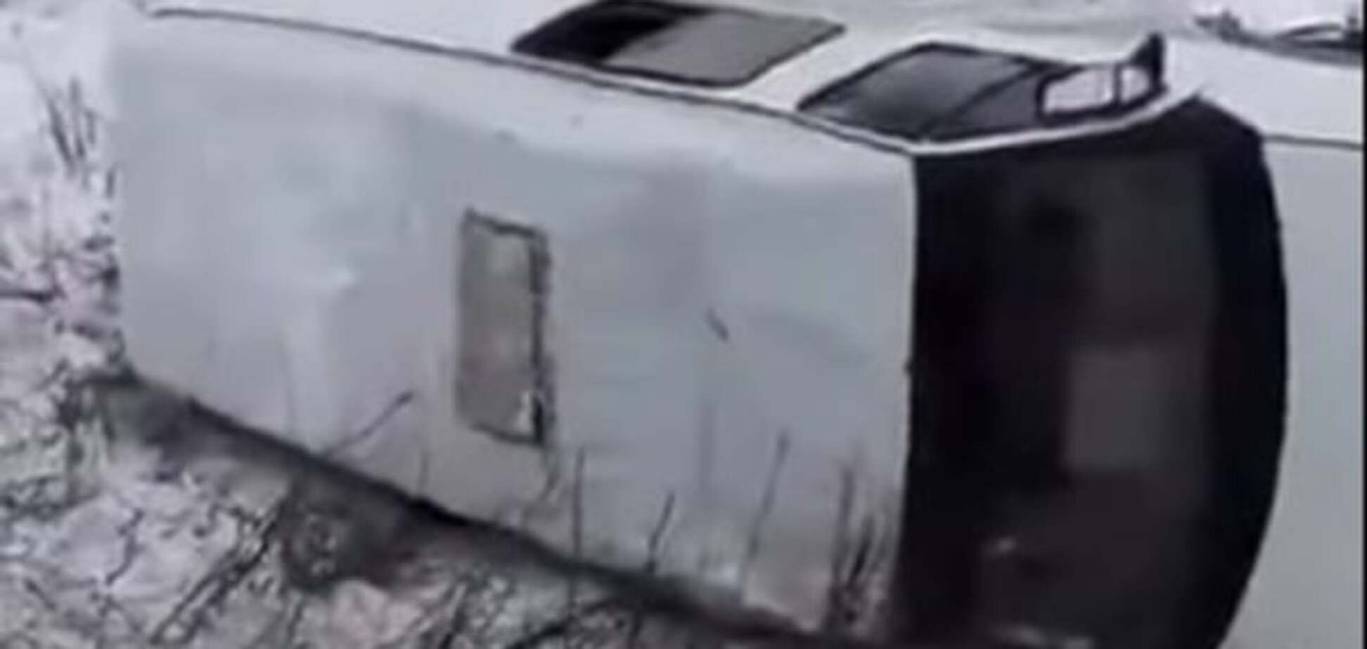 В Донецке разбился микроавтобус с террористами