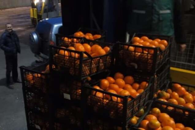 В России похвастались уничтожением 225 кг турецких мандарин: опубликовано видео
