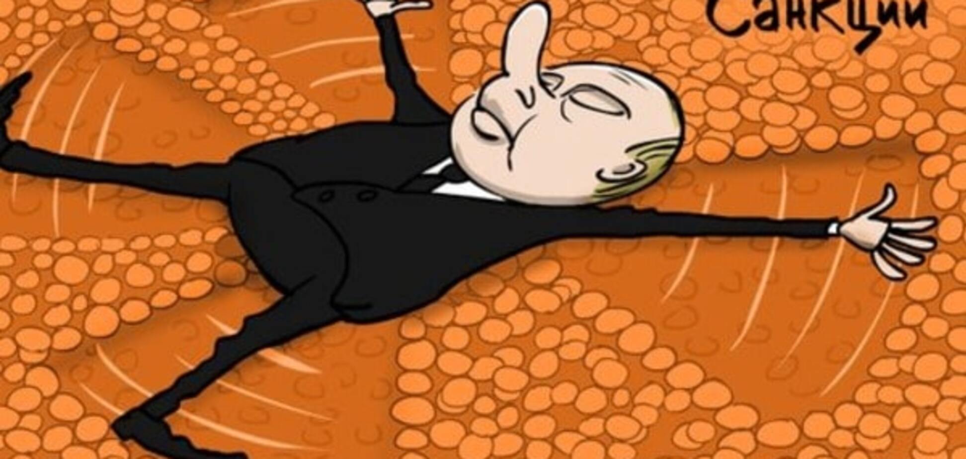 Путін у мандаринах: з'явилася нова карикатура на антитурецькі санкції Росії
