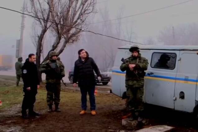 Саакашвили сдал в сети позиции украинских блокпостов на Донбассе: видеофакт