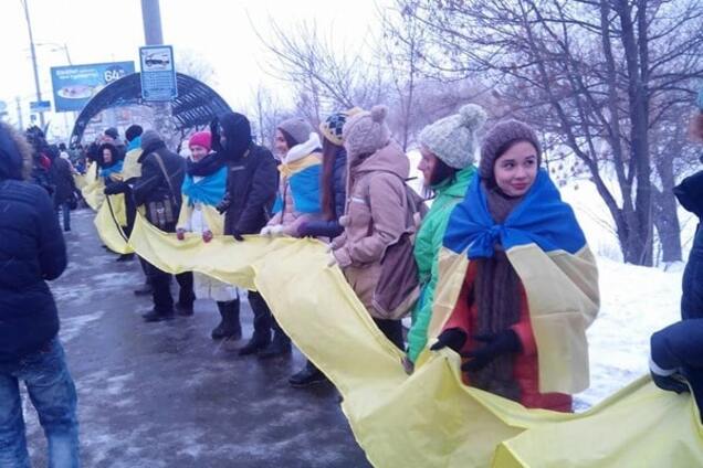 День Соборности Украины: в Киеве построили 'живую цепь'
