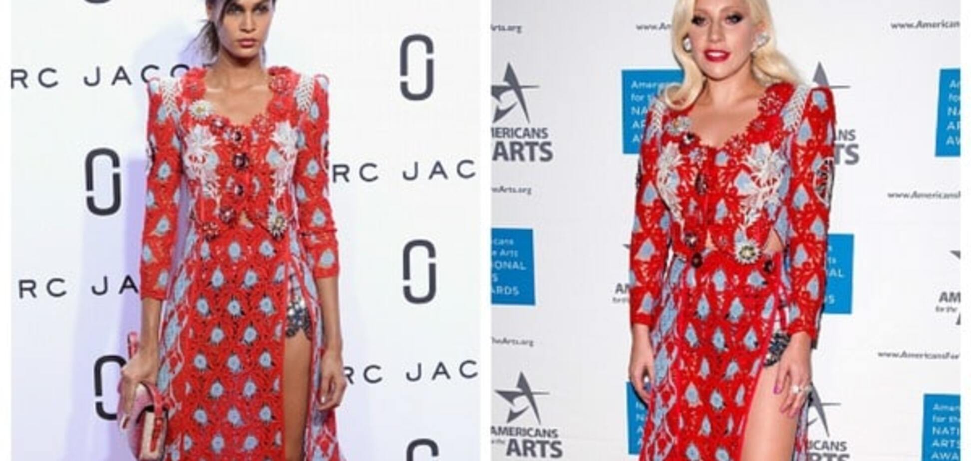 Модная битва: Гага и Смоллс вышли в свет в одинаковых платьях