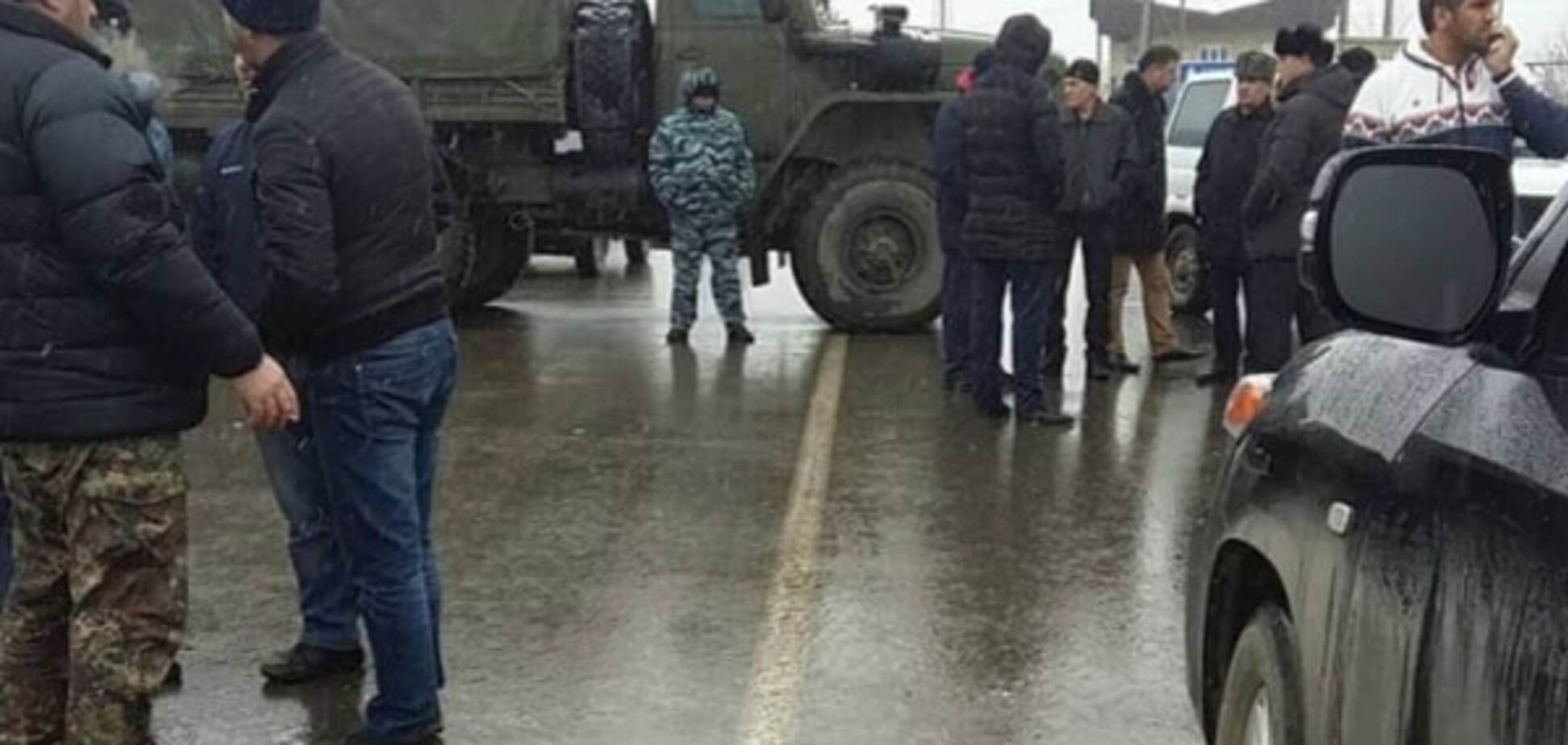 В Дагестане полиция блокировала автопробег за Путина и Кадырова