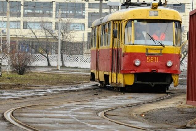 У Києві вранці стався трамвайний колапс