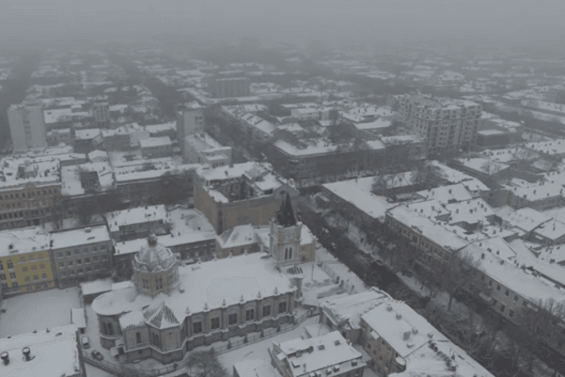 Сказочная Пальмира: в сети показали заснеженную Одессу с высоты птичьего полета