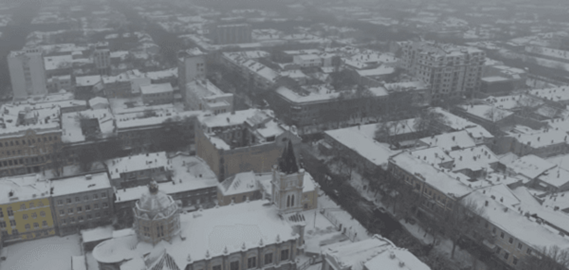 Сказочная Пальмира: в сети показали заснеженную Одессу с высоты птичьего полета