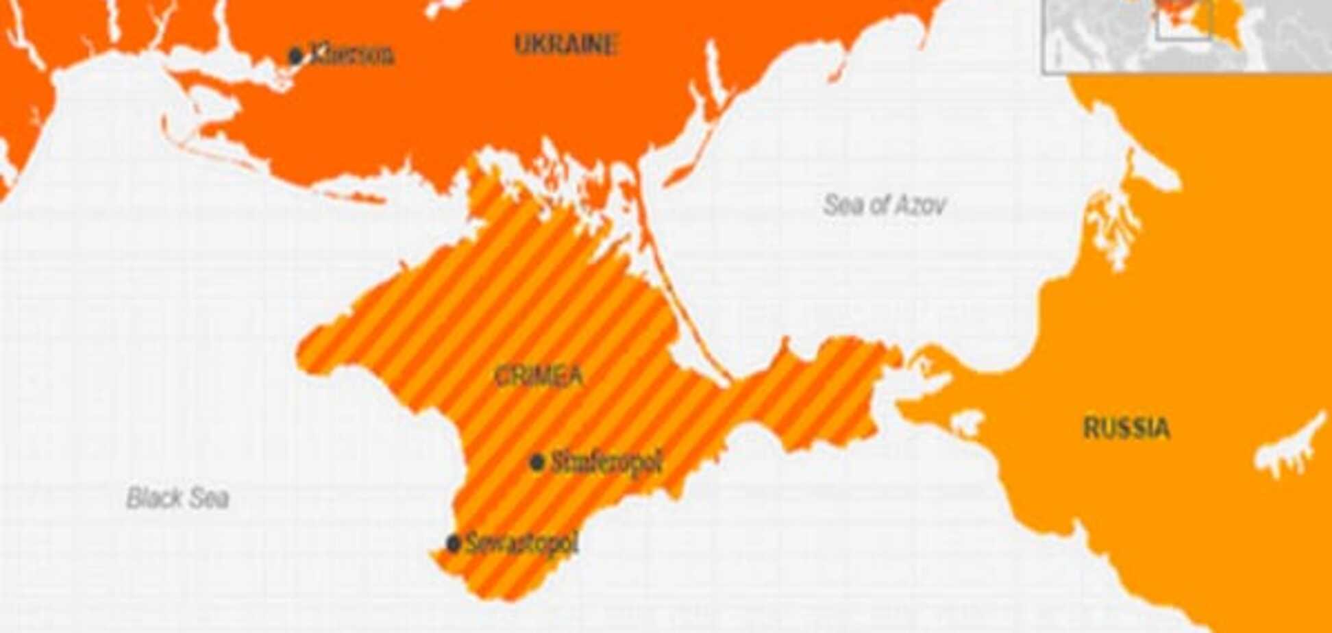 Крим у смужку, або Скандали довкола карти з півостровом