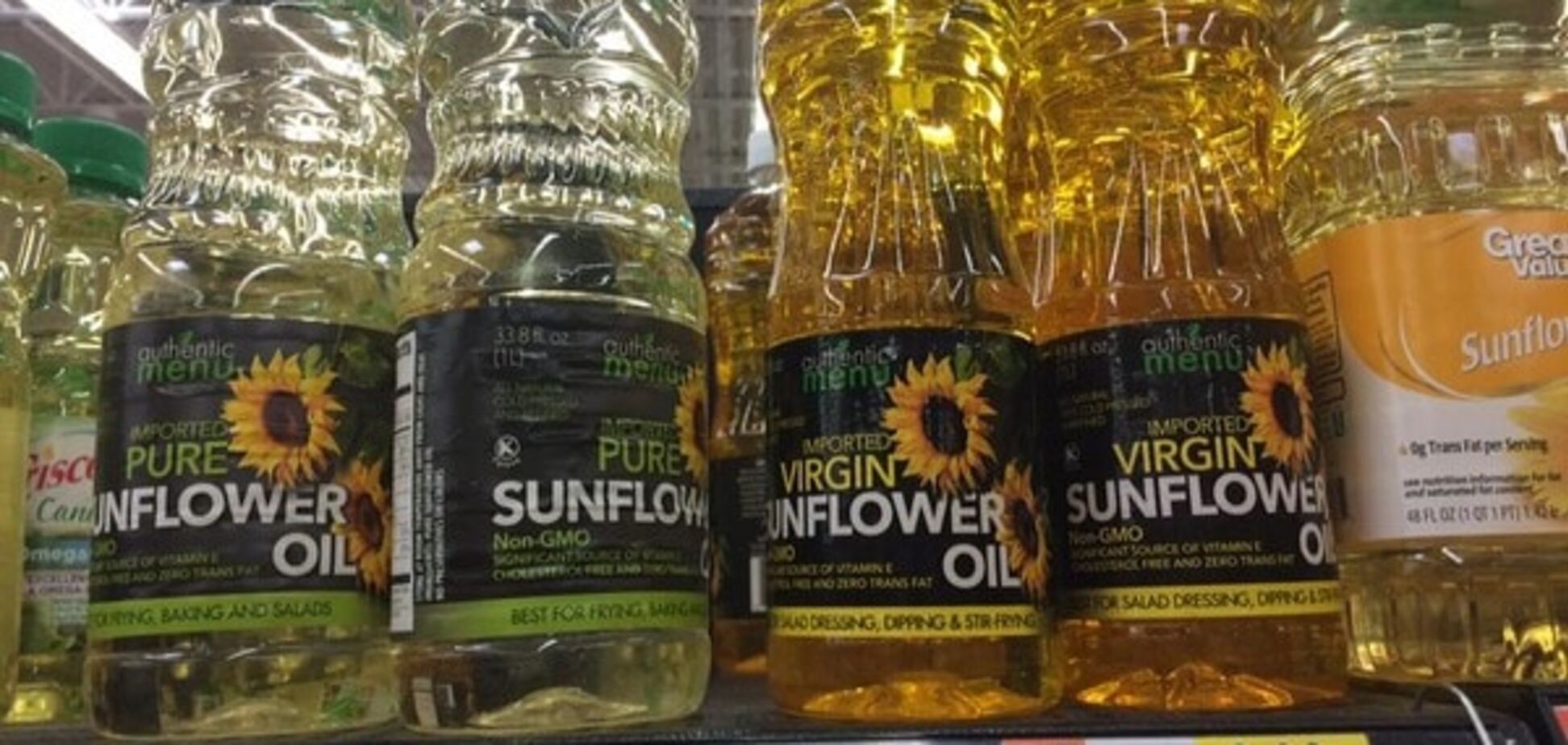 Украинское подсолнечное масло продают в США по $4 за литр: фотофакт