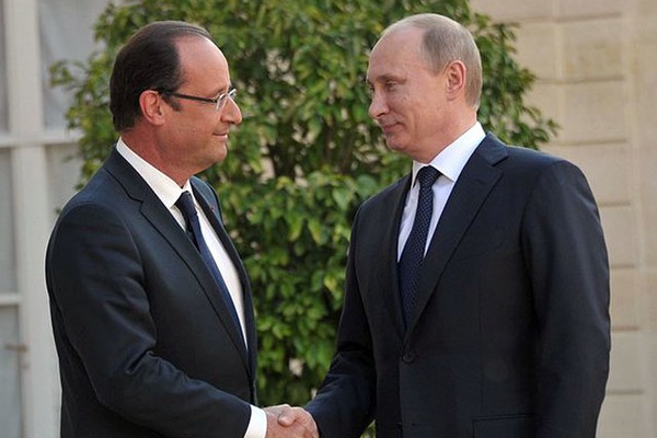 Президент Олланд и президент Путин