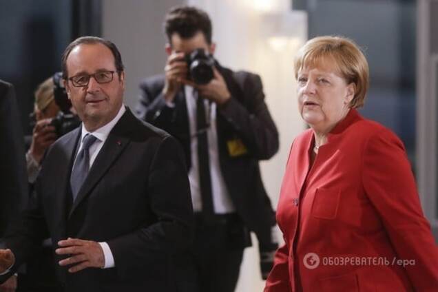Франсуа Олланд и Ангела Меркель