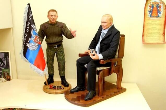 Путин и Захарченко из воска