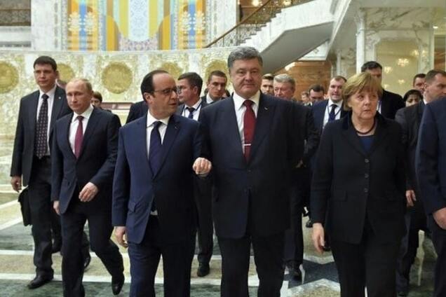 Путин, Олланд, Порошенко и Меркель