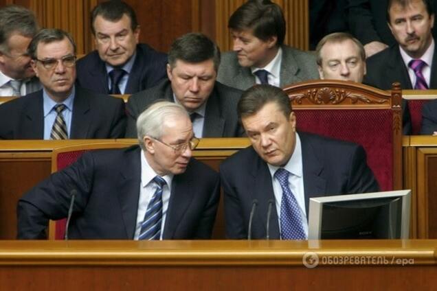 Азаров и Янукович в Раде