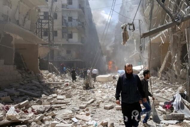 Алеппо после бомбардировки