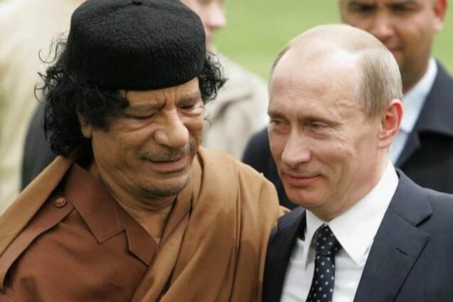 Муаммар Каддафи, Владимир Путин