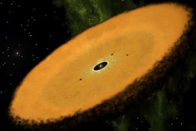 Околозвездный диск возрастом около 45 миллионов лет