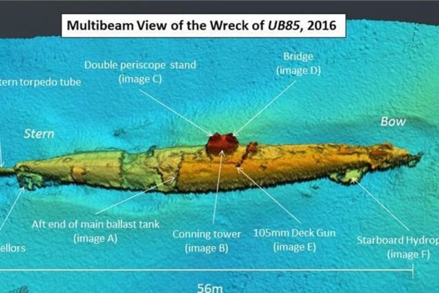 Затонувшую немецкую подлодку UB-85 обнаружили у берегов Шотланди