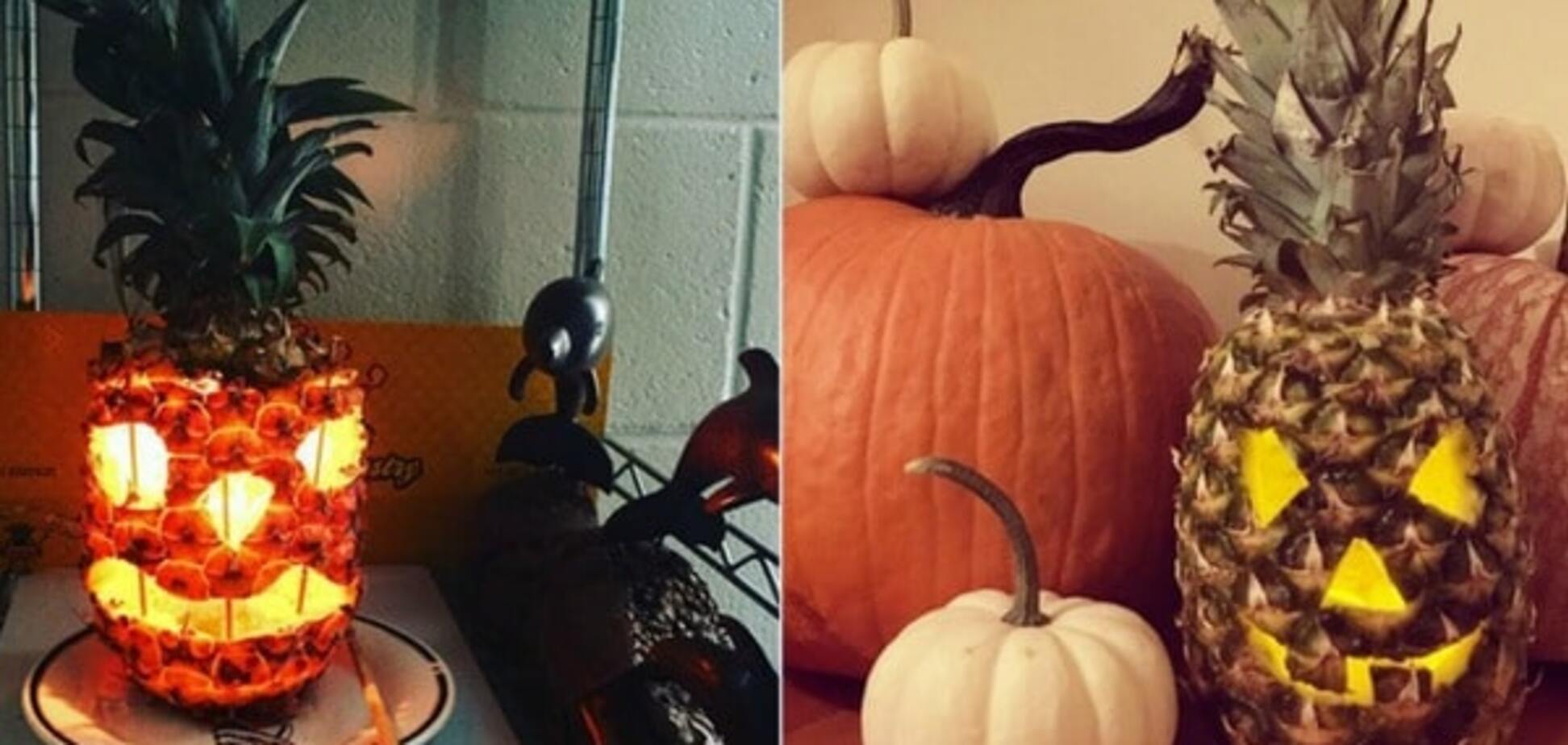 Ананас-фонарь на Хэллоуин