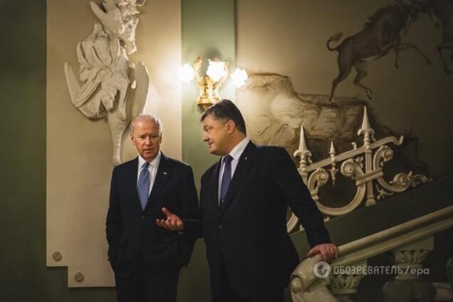 Джозеф Байден и Петр Порошенко