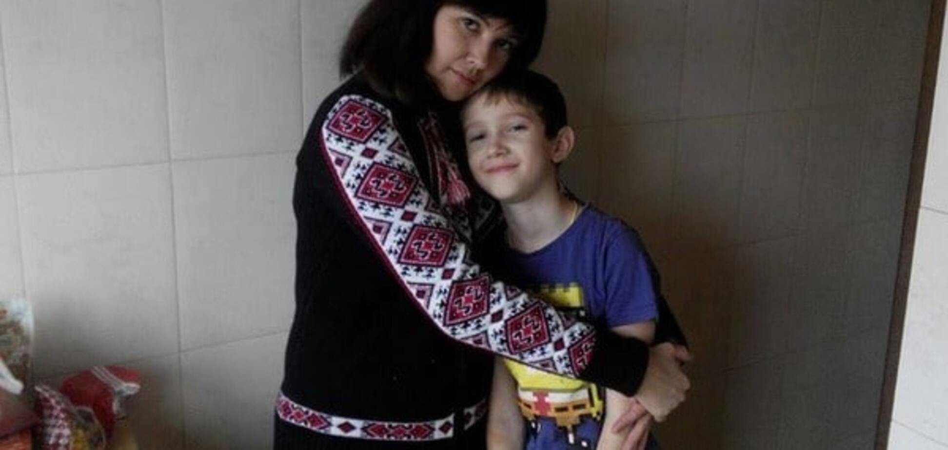 Одинадцятирічний Сашко з мамою