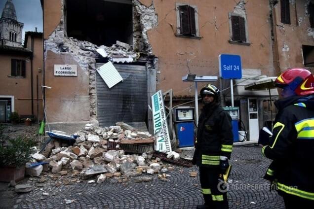 Италия землетрясения