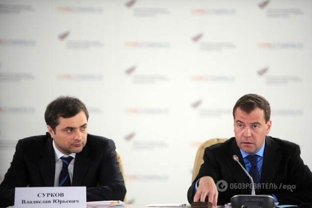 Владислав Сурков и Дмитрий Медведев