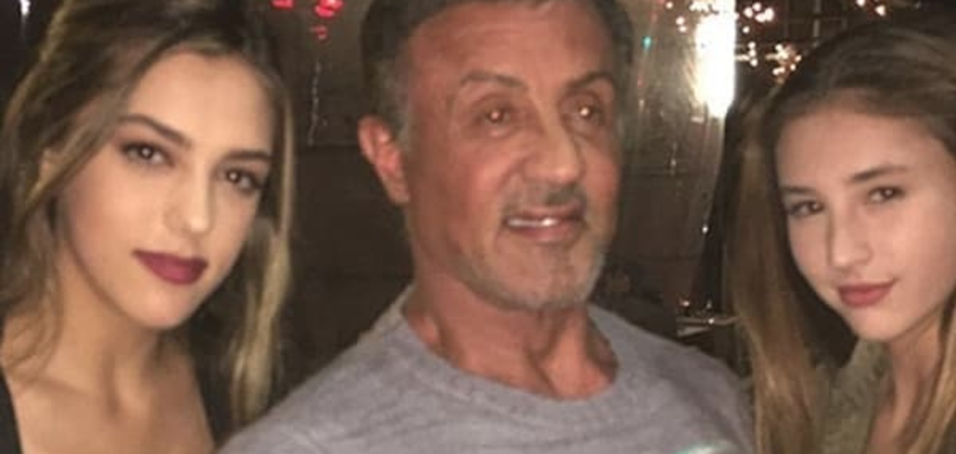 Сильвестр Сталлоне с дочерьми