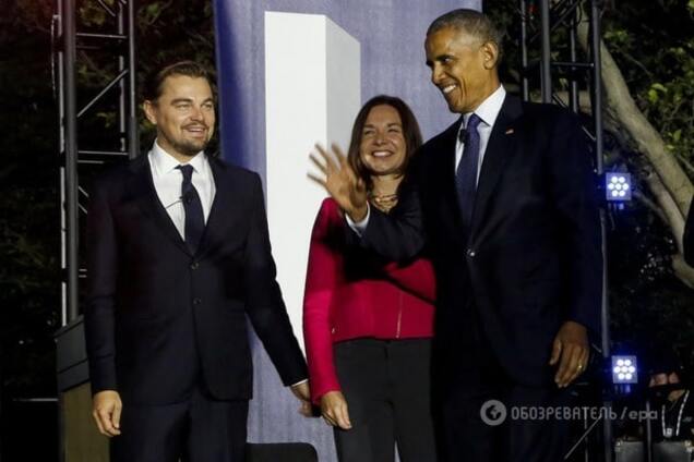 Леонардо ДиКаприо и Барак Обама