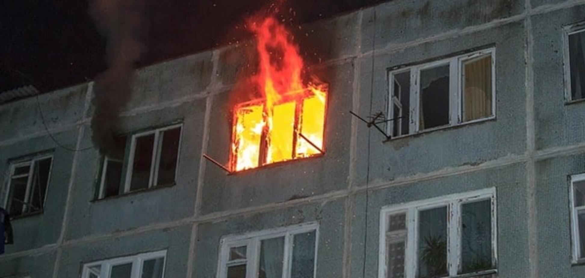 Пожар в киевской многоэтажке