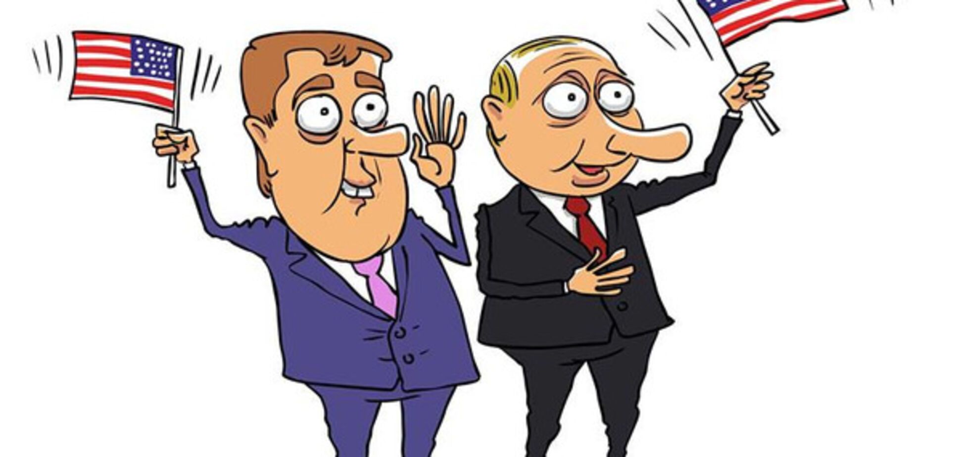 Вова і бос: художник намалював карикатуру на Путіна і Трампа