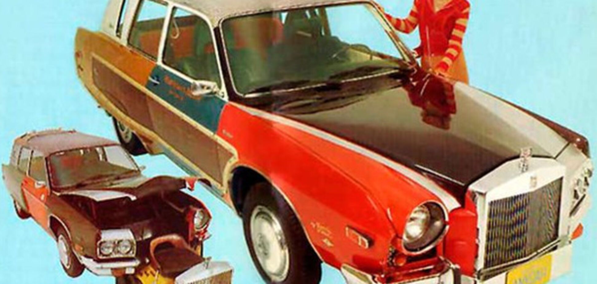 Как выглядит машина созданная из частей 22 автомобилей. Видео