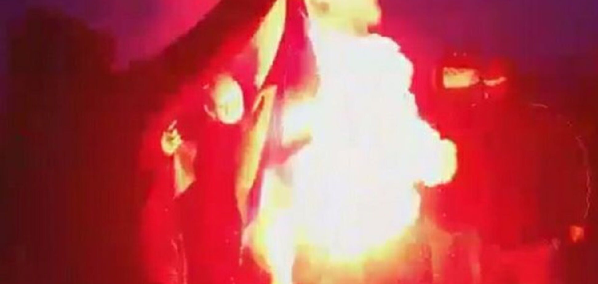 сожжение флага Украины в Польше