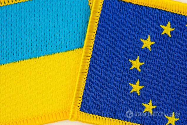 Флаги Украины и ЕС