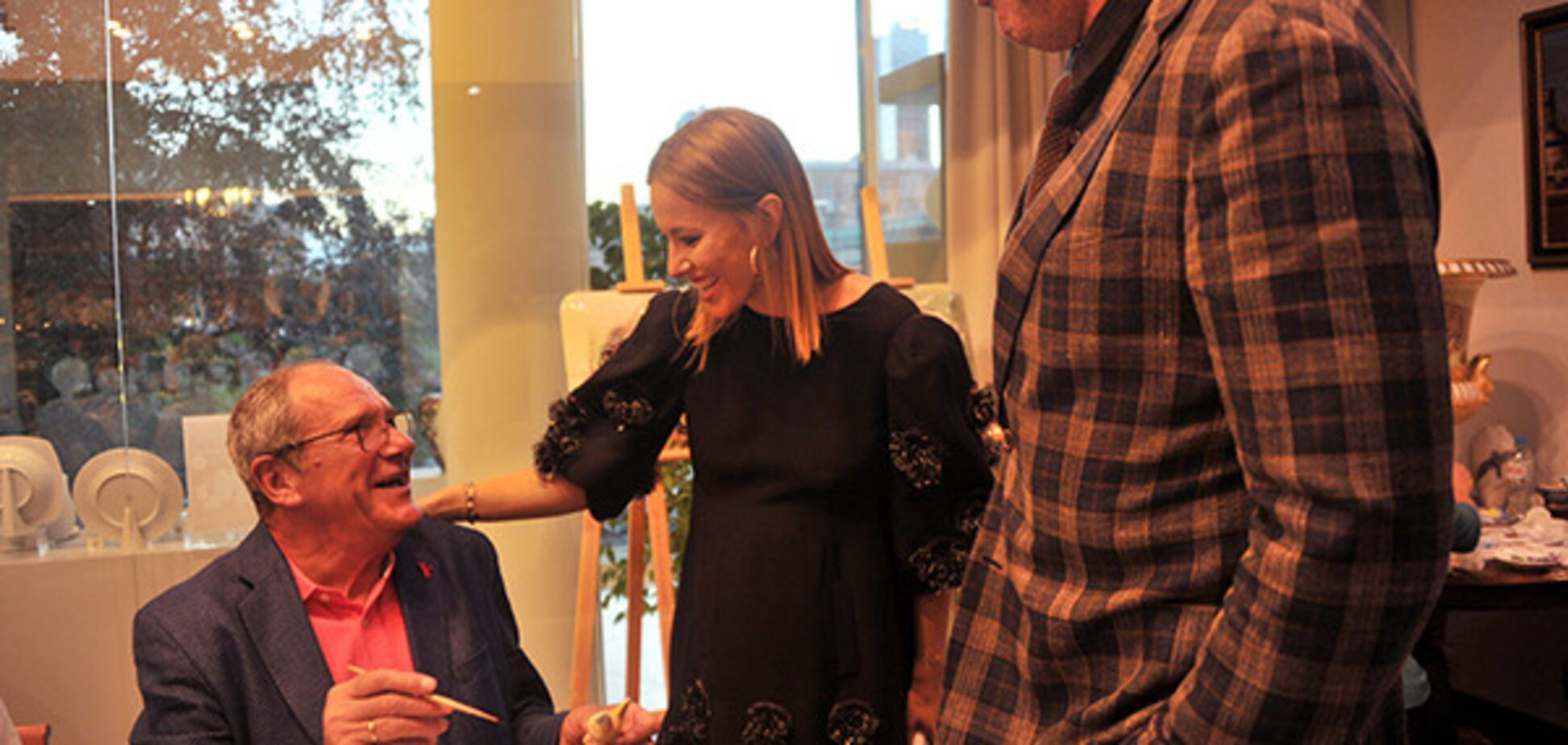 Ксения Собчак с мужем и свекром