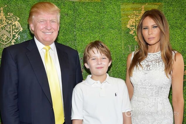 Дональд Трамп и Мелания Трамп с сыном