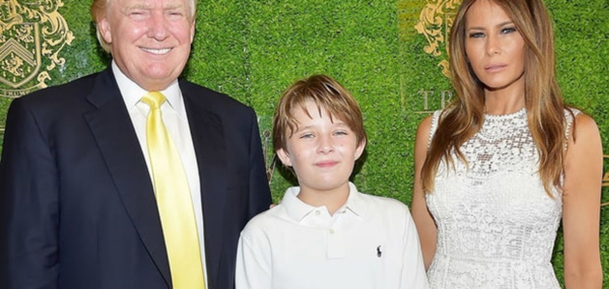 Дональд Трамп и Мелания Трамп с сыном