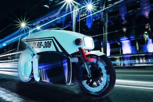 нарисованный концепт беспилотного мотоцикла Brigade