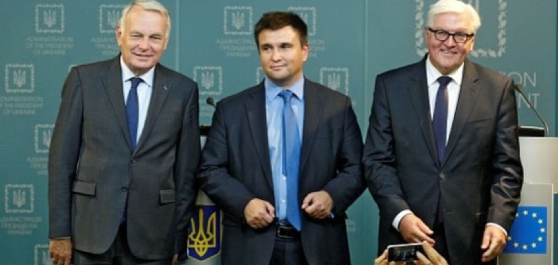 Жан-Марк Эро, Павел Климкин, Франк-Вальтер Штайнмайер