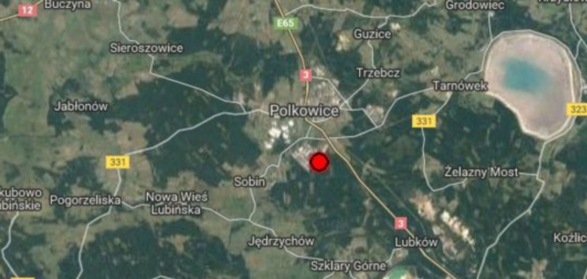 Эпицентр землетрясения в Польше