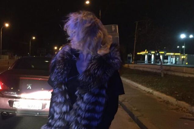 Пьяная женщина-водитель