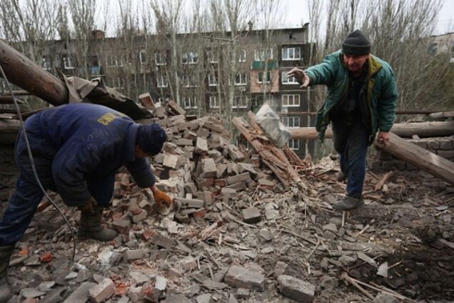 донбасс война развалины