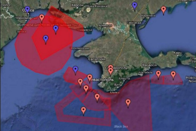 Мапа стрільб у Криму