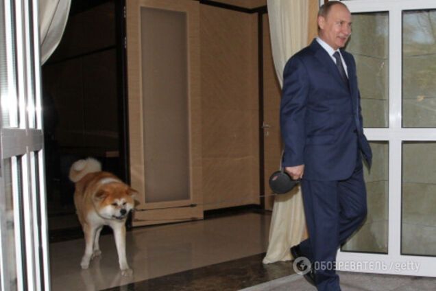 Владимир Путин с собакой