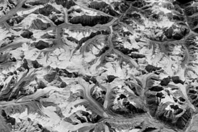 Изображение Гималай, полученное с помощью спутника-шпиона